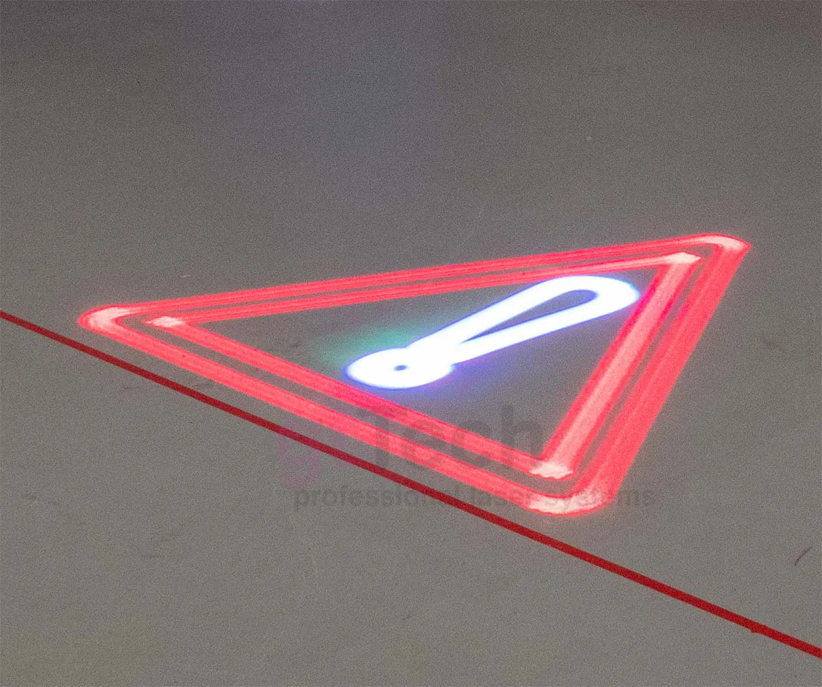 Virtuelles LED Projektor Schild