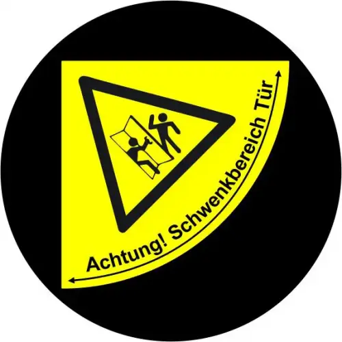 02G Achtung-Schwenkbereich-Tür