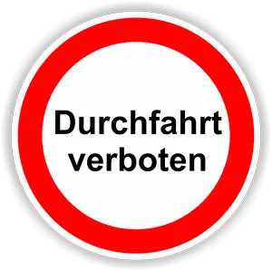 02R Durchfahrt verboten