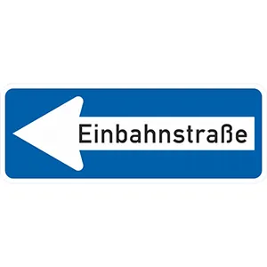 02B Einbahnstraße linksweisend