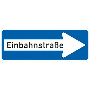 02B Einbahnstraße rechtsweisend